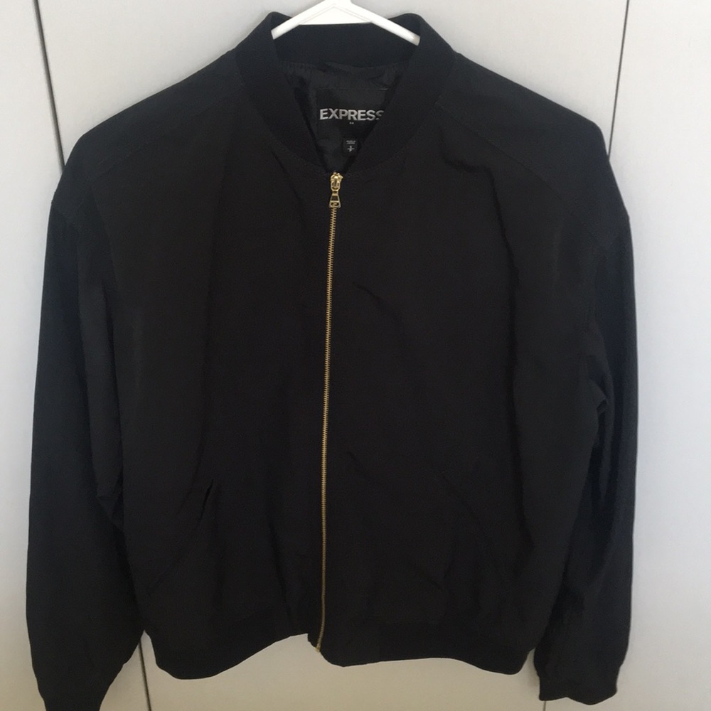 Black bomber jacket